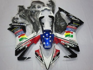 Rabatt Honda CBR500R Motorrad Verkleidung 2013-2015 - Weiss Rot Blau Glanzendes Schwarz Stern Carrera Lee Denso EuroBet