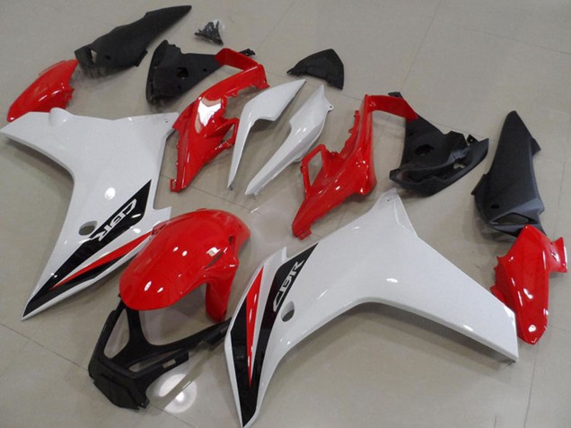 Rabatt Honda CBR600F Motorrad Verkleidung 2011-2013 - Weiss Rot Glanzendes Schwarz