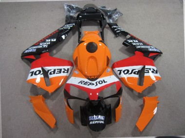 Rabatt Honda CBR600RR Motorrad Verkleidung 2003-2004 - Orange Weiss Rot Glanzendes Schwarz Repsol