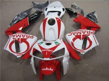 Rabatt Honda CBR600RR Motorrad Verkleidung 2005-2006 - Weiss Rot Schwarz Pramac