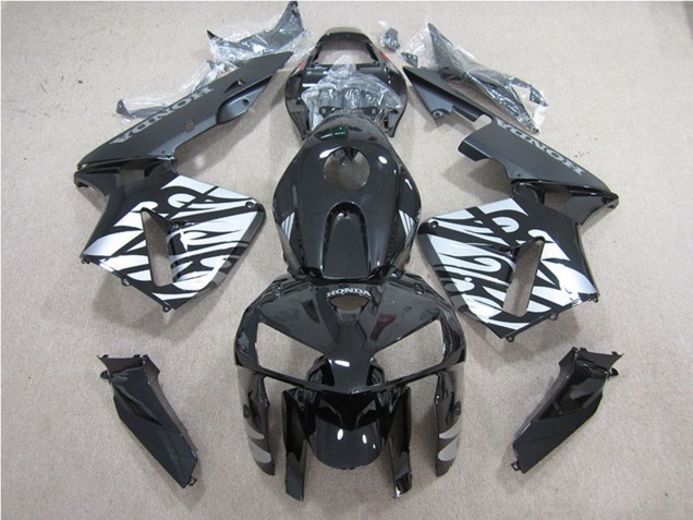 Rabatt Honda CBR600RR Motorrad Verkleidung 2005-2006 - Glanzendes Schwarz Silber Flamme