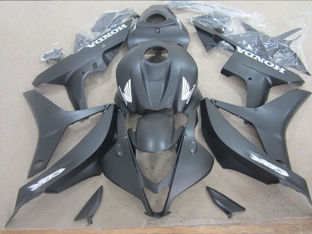 Rabatt Honda CBR600RR Motorrad Verkleidung 2007-2008 - Matt Schwarz Weiss Aufkleber