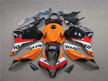 Rabatt Honda CBR600RR Abs Verkleidungen 2009-2012 - Orange Weiss Rot Glanzendes Schwarz Repsol