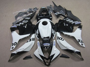 Rabatt Honda CBR600RR Motorrad Verkleidung Kit 2009-2012 - Weiss Glanzendes Schwarz Repsol