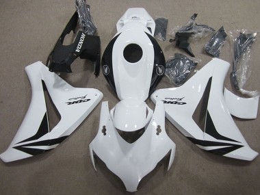 Rabatt Honda CBR1000RR Motorrad Verkleidung 2008-2011 - Weiss Glanzendes Schwarz Fireblade