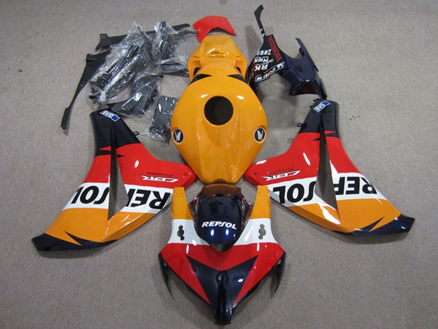 Rabatt Honda CBR1000RR Motorrad Verkleidungen Kit 2008-2011 - Orange Weiss Rot Glanzendes Schwarz Repsol