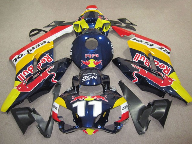 Rabatt Honda CBR1000RR Motorrad Verkleidung 2004-2005 - Gelb Blau Weiss Red Bull Repsol 11