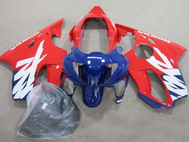 Rabatt Honda CBR600 F4 Motorrad Verkleidung 1999-2000 - Rot Dunkel Blau