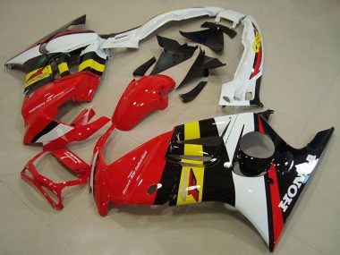 Rabatt Honda CBR600 F3 Motorrad Verkleidung 1995-1996 - Weiss Rot Gelb Glanzendes Schwarz