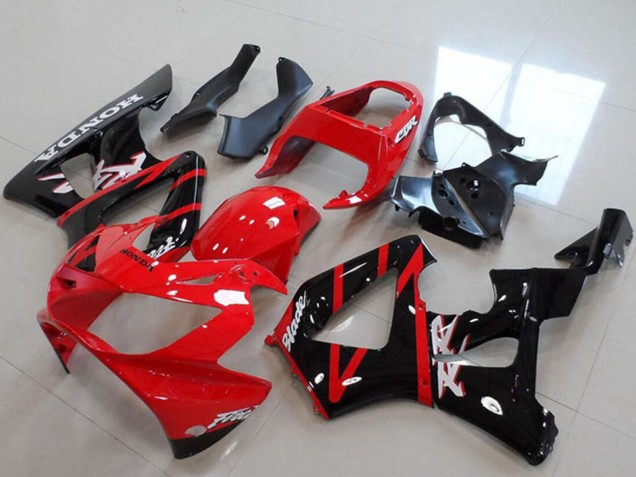 Rabatt Honda CBR900RR 929 Motorrad Verkleidung 2000-2001 - Rot Glanzendes Schwarz Streifen