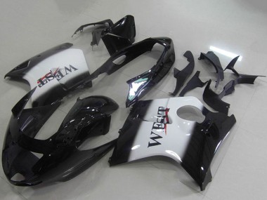 Rabatt Honda CBR1100XX Blackbird Abs Motorrad Verkleidungen 1996-2007 - Glanzendes Schwarz Weiss West
