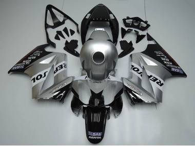 Rabatt Honda VFR 800 Motorrad Verkleidung 2002-2013 - Silber Weiss Glanzendes Schwarz Repsol