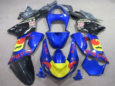 Rabatt Kawasaki ZX6R Motorrad Verkleidung 2005-2006 - Blau Gelb Schwarz Red Bull