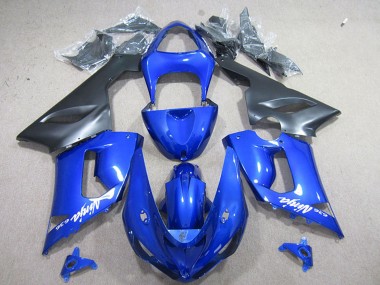 Rabatt Kawasaki ZX6R Motorrad Verkleidung 2005-2006 - Blau Matt Schwarz