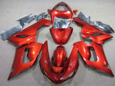 Rabatt Kawasaki ZX6R Motorrad Verkleidung 2005-2006 - Rot