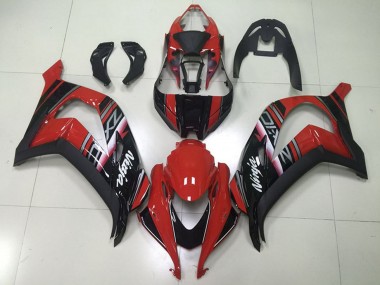 Rabatt Kawasaki ZX10R Motorrad Verkleidung 2016-2020 - Kastanienbraun Rot Glanzendes Schwarz Weiss