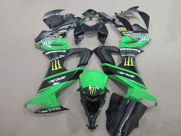 Rabatt Kawasaki ZX10R Motorrad Verkleidung 2008-2010 - Grun Schwarz Gelb Monster