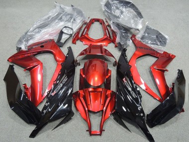 Rabatt Kawasaki ZX10R Motorrad Verkleidung 2011-2015 - Rot Glanzendes Schwarz