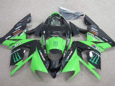 Rabatt Kawasaki ZX10R Motorrad Verkleidung 2004-2005 - Schwarz Grun Monster