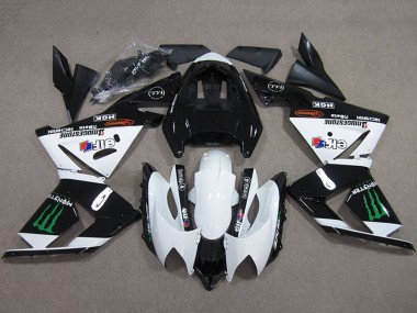 Rabatt Kawasaki ZX10R Motorrad Verkleidung 2004-2005 - Schwarz Weiss Monster