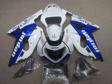 Rabatt Suzuki GSXR 600 Motorrad Verkleidung 2001-2003 - Weiss Blau Jordan Motul