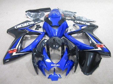 Rabatt Suzuki GSXR 600 Motorrad Verkleidung 2006-2007 - Blau Weiss Glanzendes Schwarz Rot