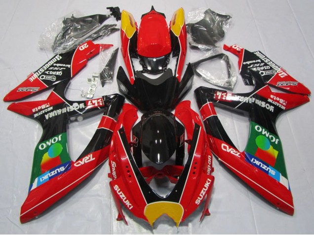 Rabatt Suzuki GSXR 600 Motorrad Verkleidung 2008-2010 - Rot Orange Blau Grun Schwarz JOMO