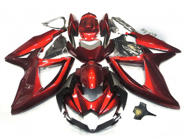 Rabatt Suzuki GSXR 750 Motorrad Verkleidung 2008-2010 - Glanzendes Rot