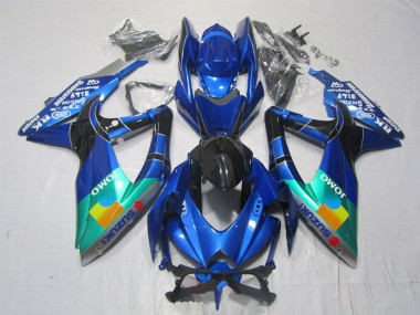 Rabatt Suzuki GSXR 1000 Motorrad Verkleidung 2007-2008 - Blau Grun Schwarz JOMO