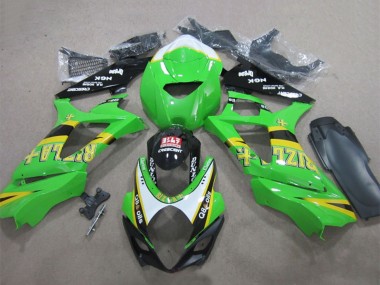Rabatt Suzuki GSXR 1000 Motorrad Verkleidung 2007-2008 - Grun Weiss Gelb Schwarz Rizla Q8 Oils