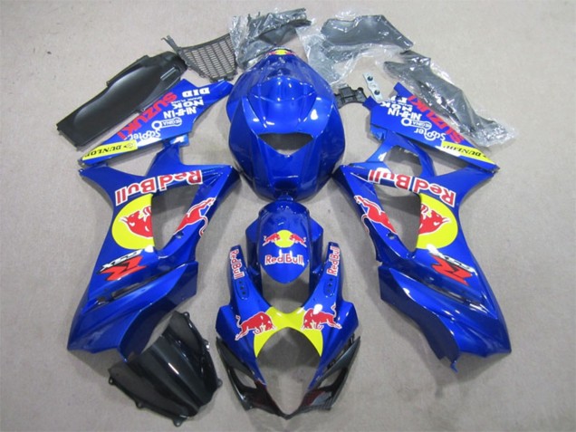 Rabatt Suzuki GSXR 1000 Motorrad Verkleidung 2007-2008 - Blau Gelb Schwarz Red Bull