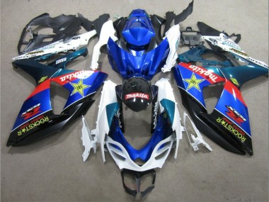 Rabatt Suzuki GSXR 1000 Motorrad Verkleidung 2009-2016 - Weiss Blau Rot Schwarz RockStar