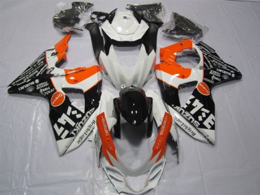 Rabatt Suzuki GSXR 1000 Motorrad Verkleidung 2009-2016 - Weiss Orange Schwarz Bright Logic