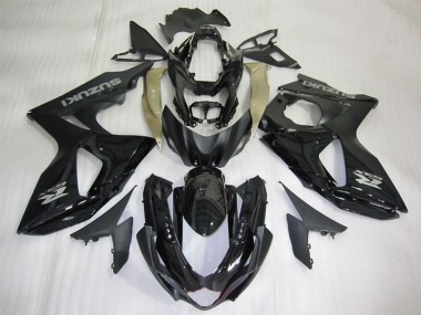 Rabatt Suzuki GSXR 1000 Motorrad Verkleidung 2009-2016 - Glanzendes Schwarz Silber Aufkleber