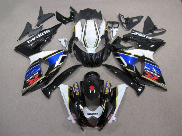 Rabatt Suzuki GSXR 1000 Motorrad Verkleidung 2009-2016 - Weiss Blau Schwarz Dunkel Dog