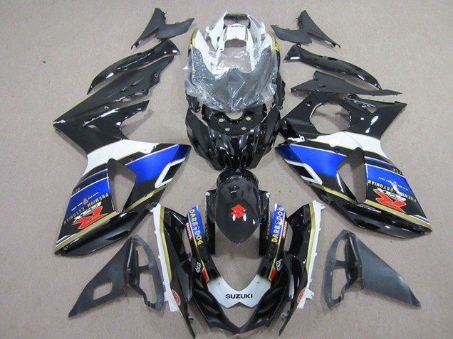 Rabatt Suzuki GSXR 1000 Motorrad Verkleidung 2009-2016 - Weiss Blau Schwarz Dunkel Dog