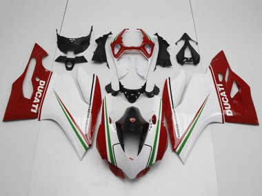 Rabatt Ducati 1199 Motorrad Verkleidung 2011-2014 - Weiss Rot Schwarz Grun