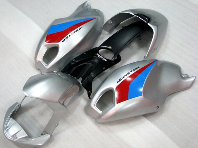 Rabatt Ducati Monster 696 Motorrad Verkleidung 2008-2012 - Silber Blau Rot