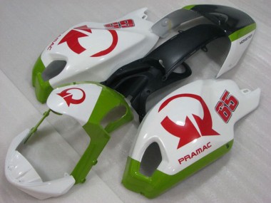 Rabatt Ducati Monster 696 Motorrad Verkleidung 2008-2012 - Weiss Grun Rot Pramac 65