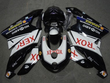 Rabatt Ducati 749 Motorrad Verkleidung 2005-2006 - Weiss Glanzendes Schwarz Rot Xerox