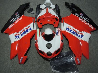 Rabatt Ducati 749 999 Motorrad Verkleidung 2003-2004 - Weiss Rot Glanzendes Schwarz Parts Unlimited