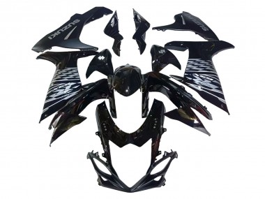 Rabatt Suzuki GSXR 600/750 Motorrad Verkleidung 2011-2024 - Glanzendes Schwarz Silber