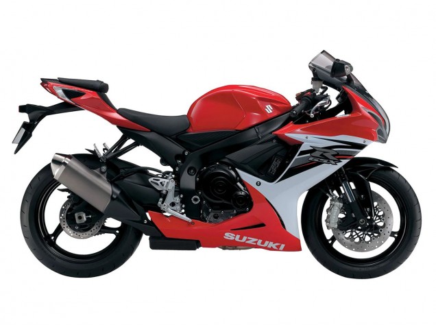 Rabatt Suzuki GSXR 600/750 Motorrad Verkleidung 2011-2024 - Rot Weiss Schwarz