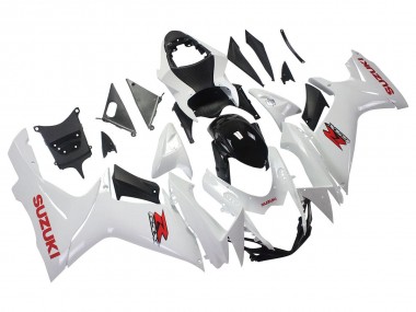 Rabatt Suzuki GSXR 600/750 Motorrad Verkleidung 2011-2024 - Weiss Glanzendes Schwarz Rot Aufkleber