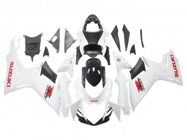 Rabatt Suzuki GSXR 600/750 Motorrad Verkleidung 2011-2024 - Weiss Glanzendes Schwarz Rot Aufkleber