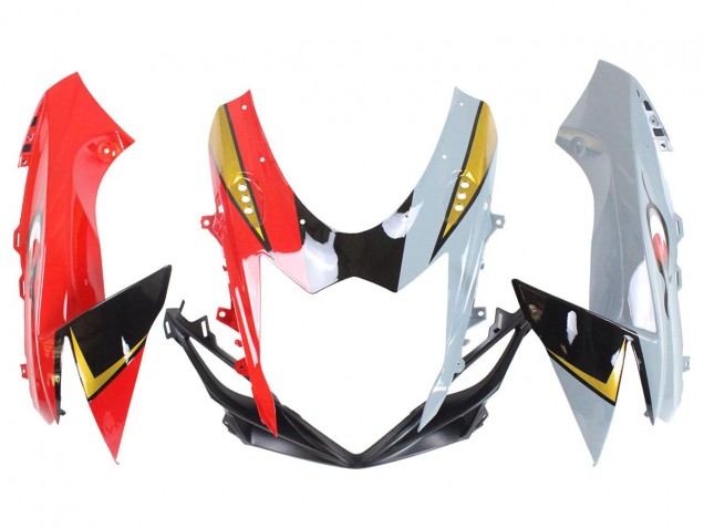 Rabatt Suzuki GSXR 600/750 Motorrad Verkleidung 2011-2024 - Rot Gold Grau Schwarz Weiss Hai