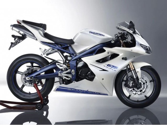 Rabatt Triumph Daytona 675 Motorrad Verkleidung 2006-2008 - Weiss Blau