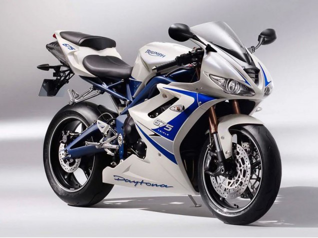 Rabatt Triumph Daytona 675 Motorrad Verkleidung 2006-2008 - Silber Weiss Blau