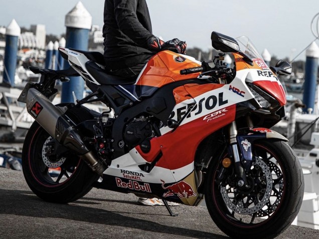 Rabatt Honda CBR1000RR Motorrad Verkleidung 2017-2023 - Orange Weiss Rot Glanzendes Schwarz Repsol Red Bull