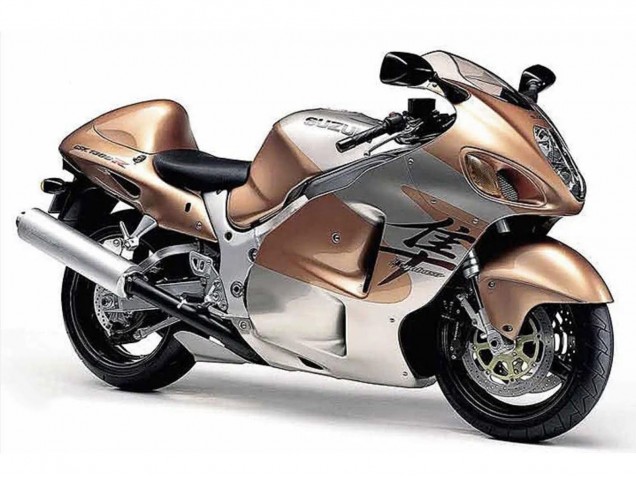 Rabatt Suzuki GSXR 1300 Hayabusa Motorrad Verkleidung 1996-2007 - HellBraun Silber